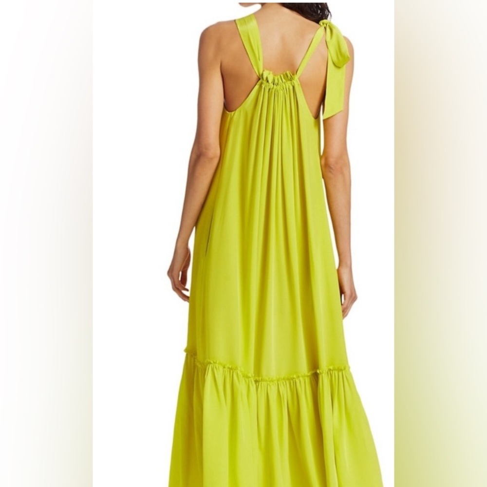 Le Superbe Electric Lime Maxi Dress Halter Dress Wedding Guest Prom Graduation